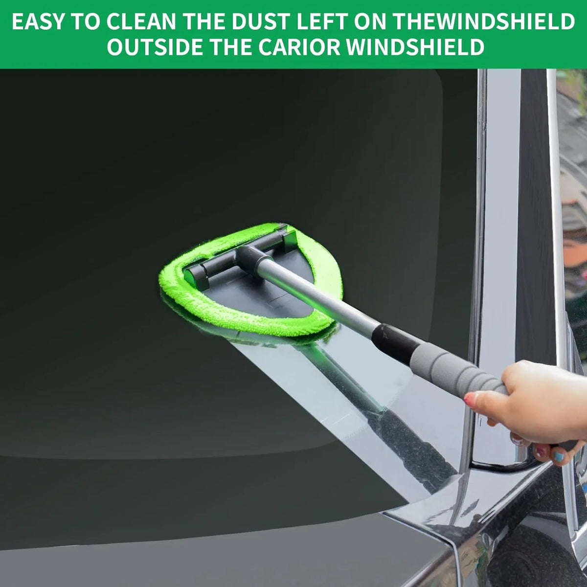 💥 💥 🔥 Windshield Cleaning Tool, Microfiber Car Window Cleaner with Extendable Handle
