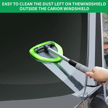 💥 💥 🔥 Windshield Cleaning Tool, Microfiber Car Window Cleaner with Extendable Handle