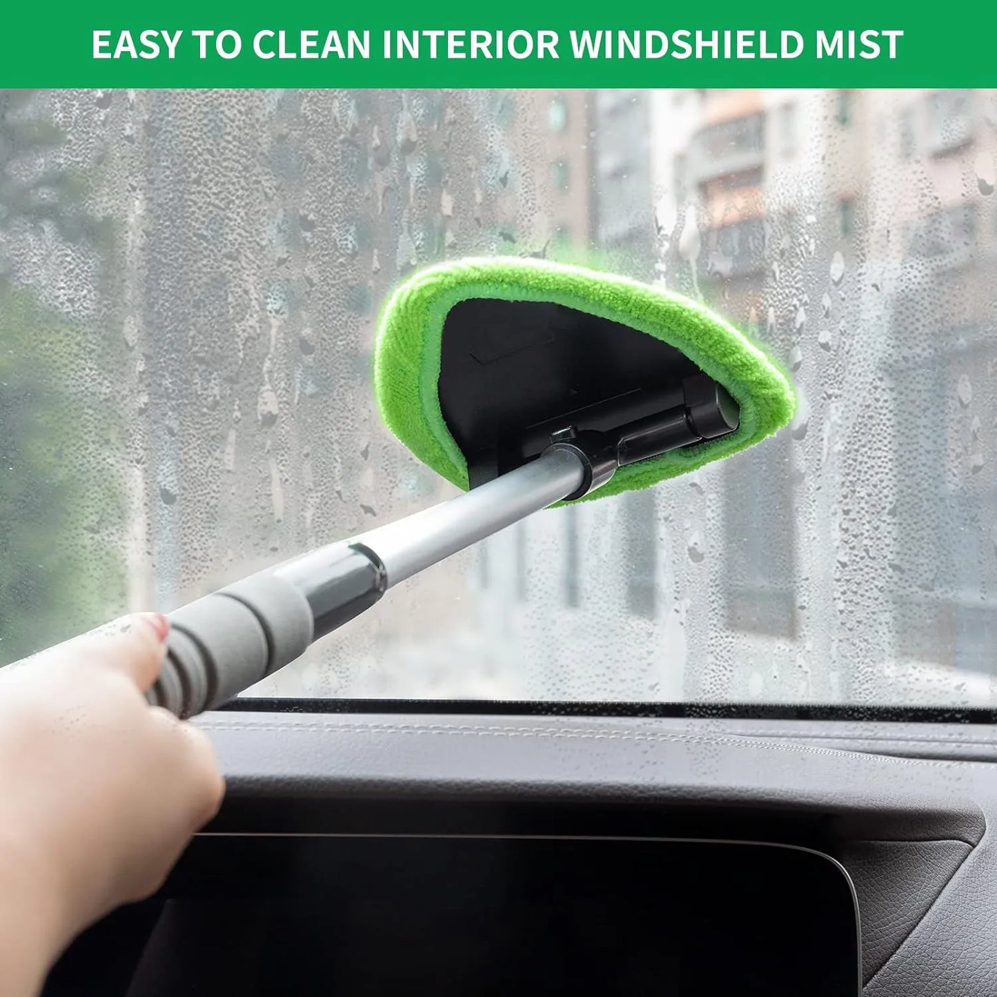 💥 💥 🔥 Windshield Cleaning Tool, Microfiber Car Window Cleaner with Extendable Handle