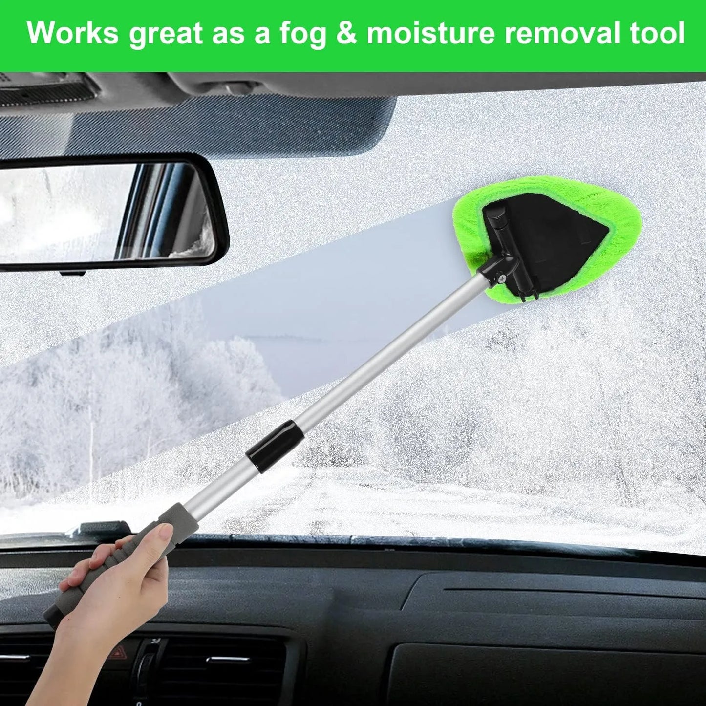 💥 💥 🔥 Windshield Cleaning Tool, Microfiber Car Window Cleaner with Extendable Handle