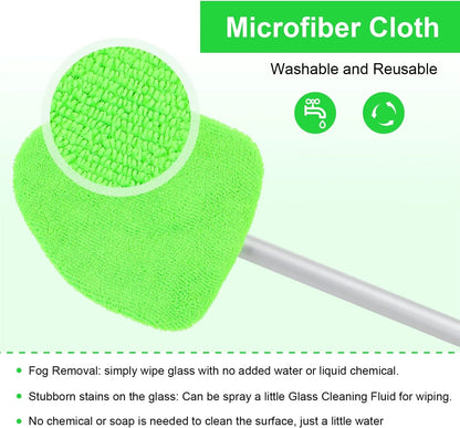 💥 💥 🔥 Windshield Cleaning Tool, Microfiber Car Window Cleaner with Extendable Handle